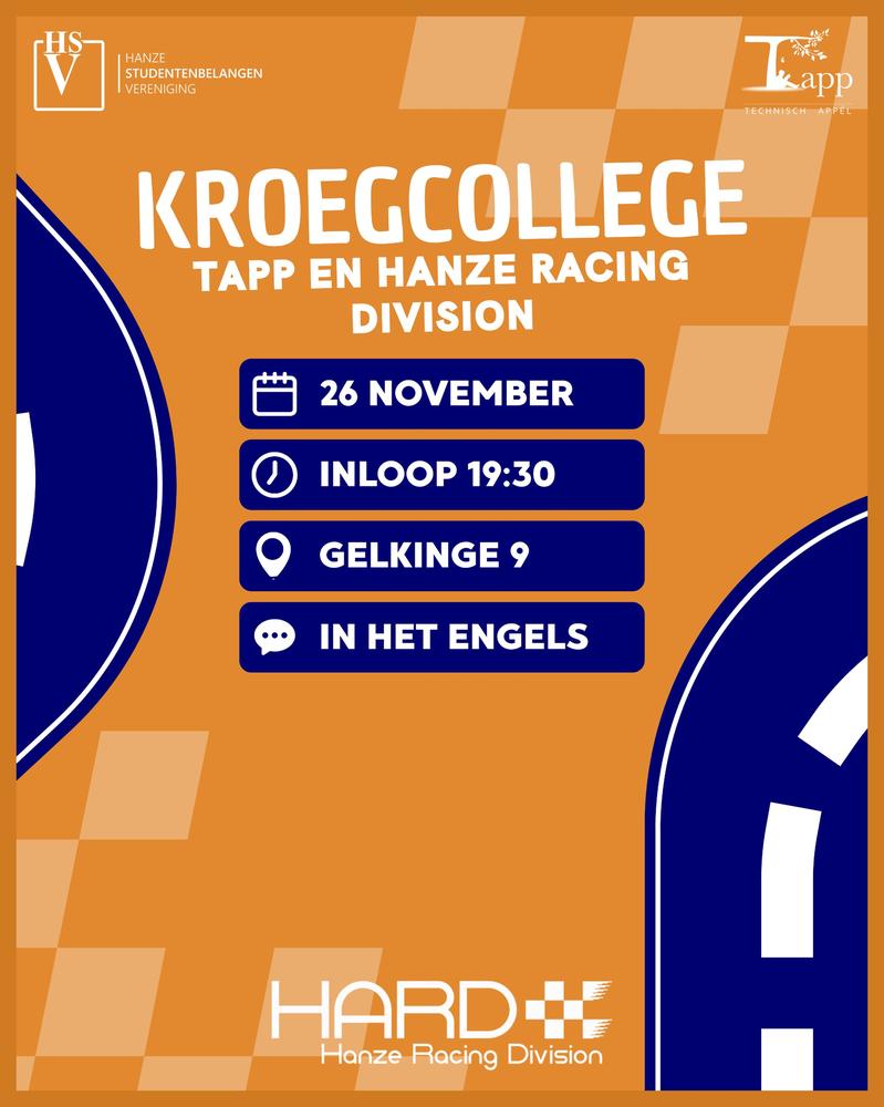 Kroegcollege Tapp x Hanze Racing Division x HSV